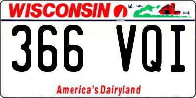 WI license plate 366VQI