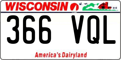 WI license plate 366VQL