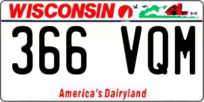 WI license plate 366VQM