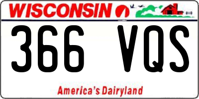 WI license plate 366VQS