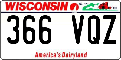 WI license plate 366VQZ