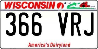 WI license plate 366VRJ