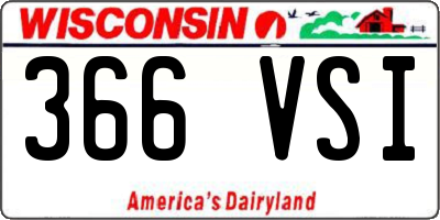 WI license plate 366VSI