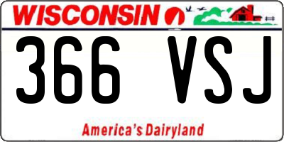 WI license plate 366VSJ