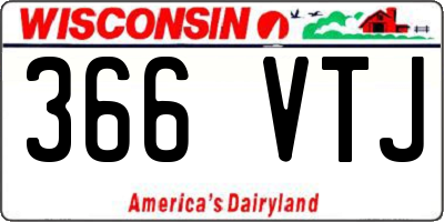 WI license plate 366VTJ