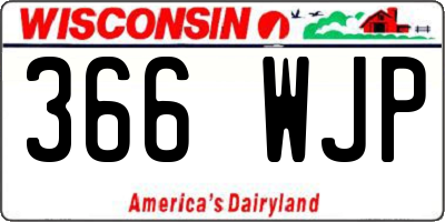 WI license plate 366WJP