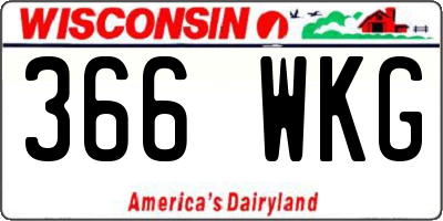 WI license plate 366WKG