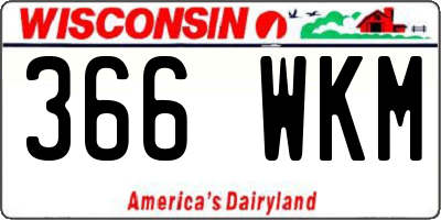 WI license plate 366WKM