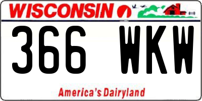 WI license plate 366WKW