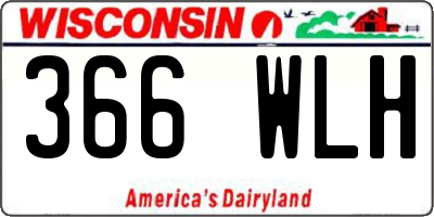 WI license plate 366WLH