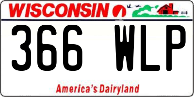 WI license plate 366WLP