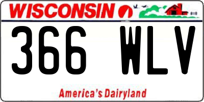 WI license plate 366WLV