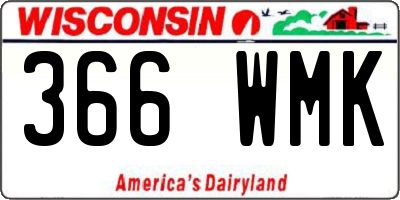 WI license plate 366WMK