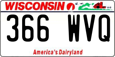 WI license plate 366WVQ