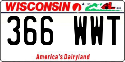 WI license plate 366WWT