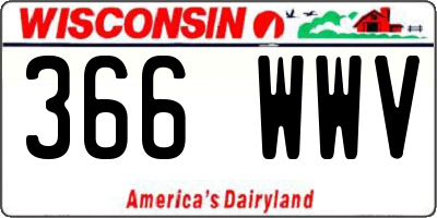WI license plate 366WWV