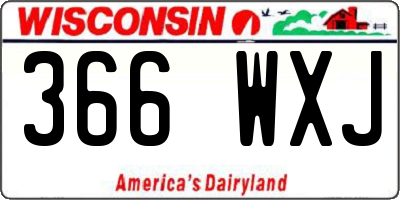 WI license plate 366WXJ