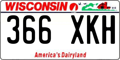 WI license plate 366XKH