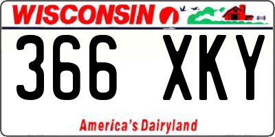 WI license plate 366XKY
