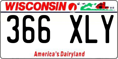 WI license plate 366XLY