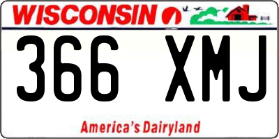 WI license plate 366XMJ