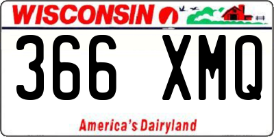 WI license plate 366XMQ