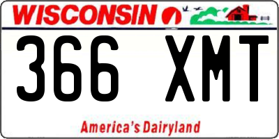 WI license plate 366XMT
