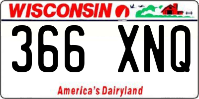 WI license plate 366XNQ