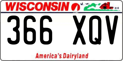 WI license plate 366XQV