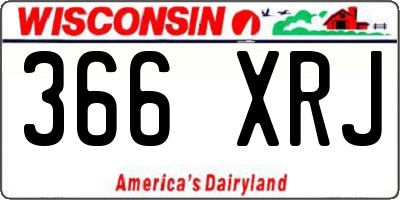 WI license plate 366XRJ