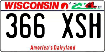WI license plate 366XSH