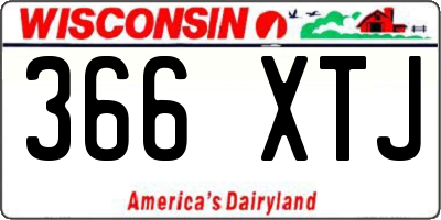 WI license plate 366XTJ