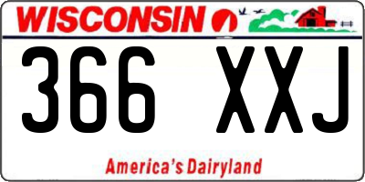 WI license plate 366XXJ