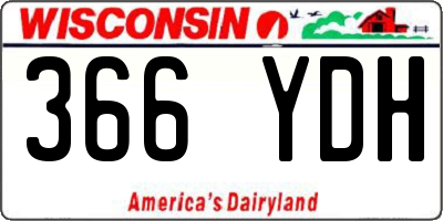 WI license plate 366YDH