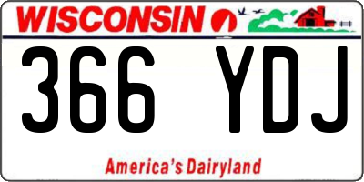 WI license plate 366YDJ