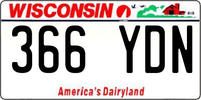 WI license plate 366YDN
