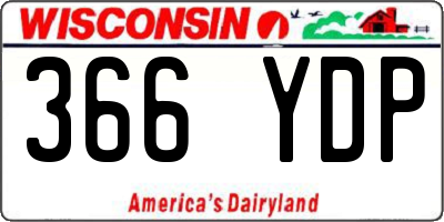 WI license plate 366YDP