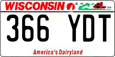 WI license plate 366YDT