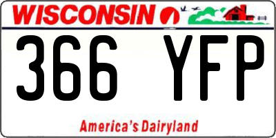 WI license plate 366YFP