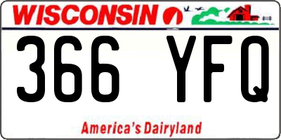 WI license plate 366YFQ