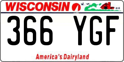WI license plate 366YGF