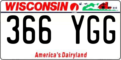 WI license plate 366YGG