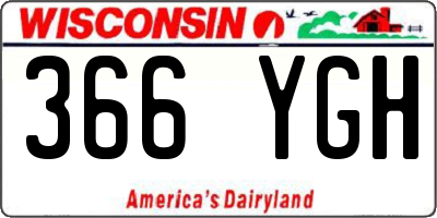 WI license plate 366YGH