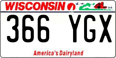 WI license plate 366YGX