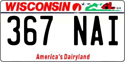 WI license plate 367NAI