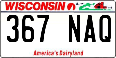 WI license plate 367NAQ