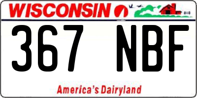 WI license plate 367NBF