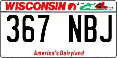 WI license plate 367NBJ