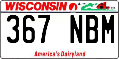 WI license plate 367NBM