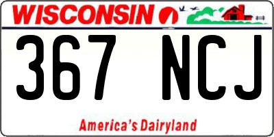 WI license plate 367NCJ